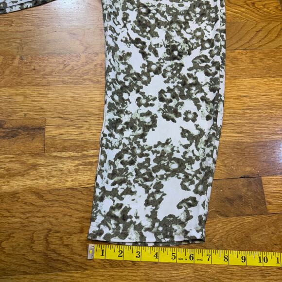 Open Edit Womens Small Olive Blue Cosmic Floral Pull on Pants Printed Abstract - Picture 5 of 11